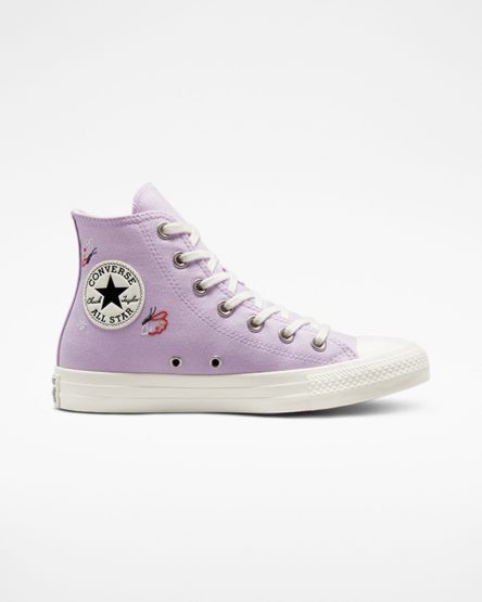 Dámské Boty Vysoké Converse Chuck Taylor All Star Butterfly Wings Fialové Černé | CZ ZUBW42